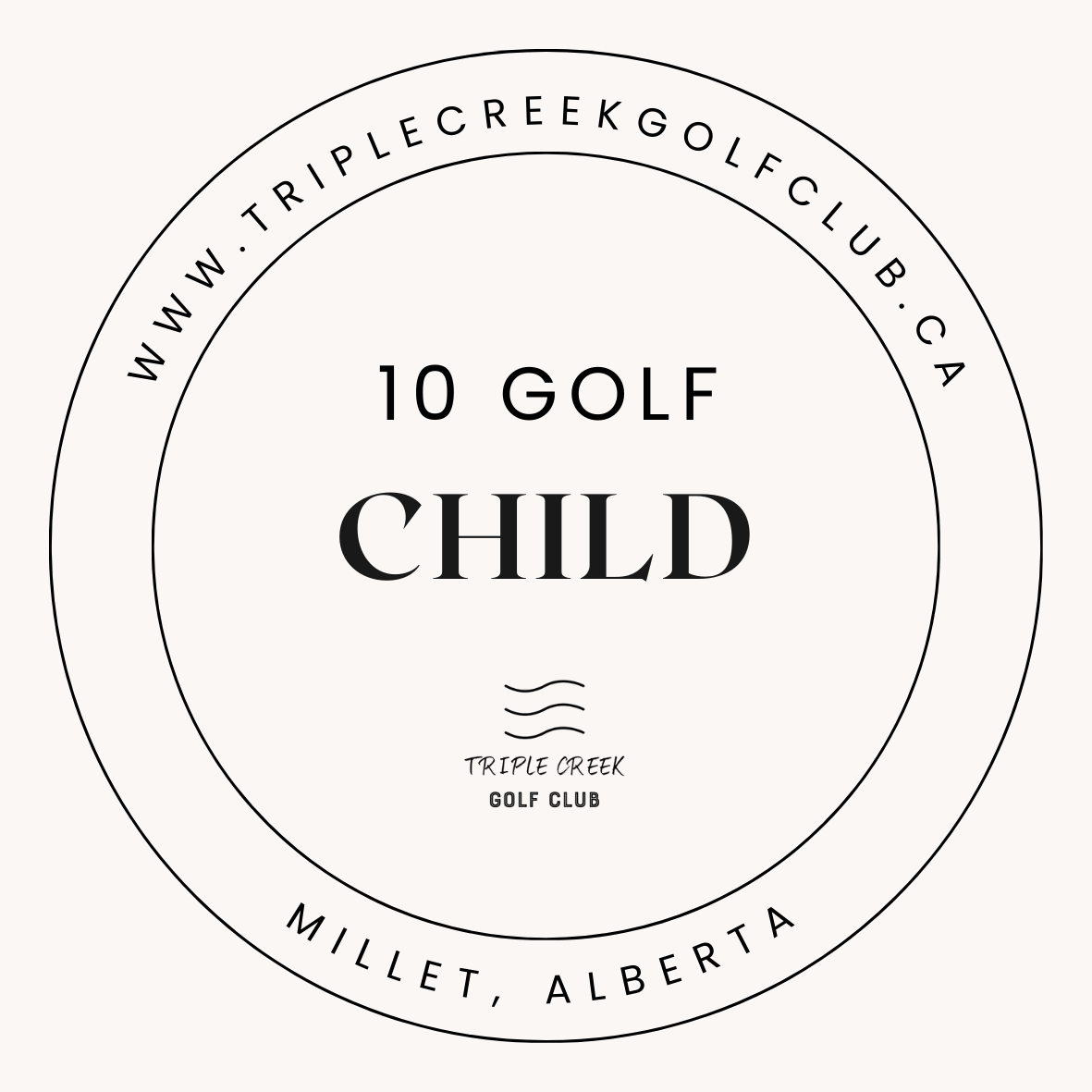 CHILD (12 and under)- 10 Golf Punch Pass